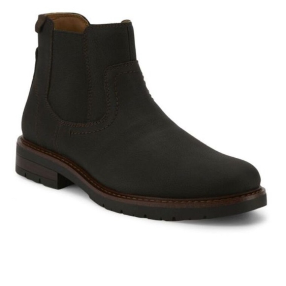 NWT DOCKERS Mens Black Cushioned Lightweight Ransom Round Toe Chelsea 9.5